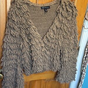 INC International Concepts Brown Textured Cardigan